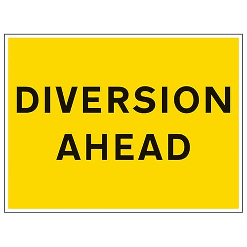 Panneau Diversion Ahead 3mm pour signaler une déviation avec clarté