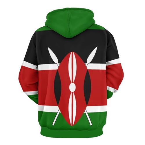 Sweat à Capuche Kenya 3D au Design Graphique Pull Harajuku Tendance - 4