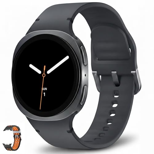 Samsung Galaxy Watch 8 (2025) Bluetooth Smartwatch, International Model – Fitness & Sleep Tracking,Heart Rate Monitor, Android Compatible(Not for iOS) + Extra Sport Band (Graphite, 44mm)