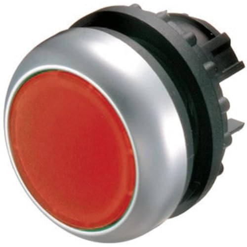 Pulsador luminoso enclavamiento Eaton M22-DRL-R rojo rasante de señalización clara