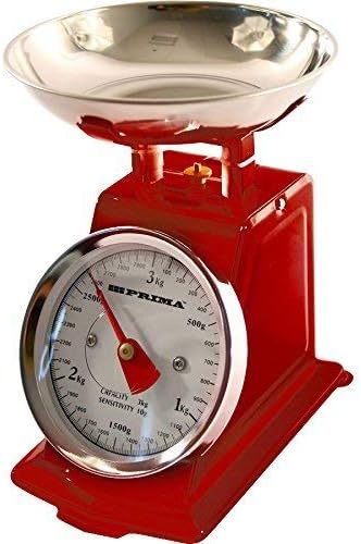 3kg Traditional Retro Mechanical Kitchen Weighing Scales (Cream)