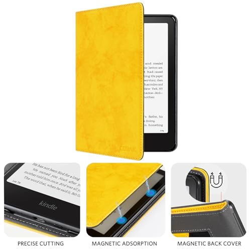 Image of CoBak Case with Stand for Ebook Readers - Durable PU Leather Cover with Auto Sleep Wake, Card Slot, Hand Strap Feature Kindle Paperwhite case