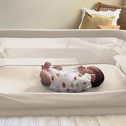 Image of Newton Baby Bassinet Fitted Sheet 2-Pack, Breathable Muslin - Sandstone