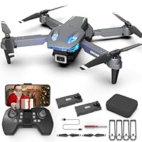 Wipkviey Drone with Camera for Kids/Adults/Beginners | T28 Foldable RC Quadcopter Toys, Birthday Present for Boys Girls with 26-30 Mins Flight (w/2 Modular Batteries and Carrying Case)