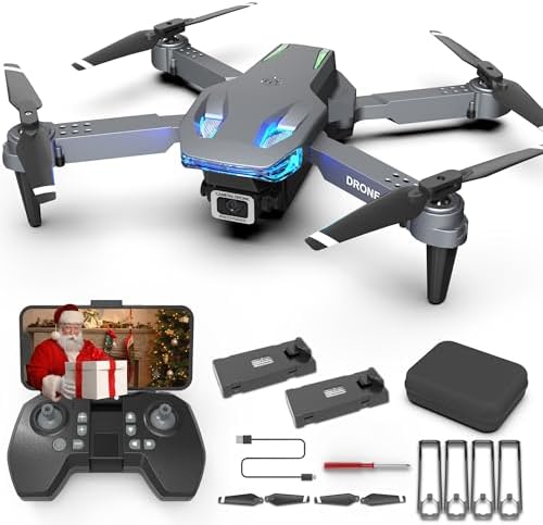Wipkviey T28 Drone with Camera for Adults 1080P, Foldable RC FPV Quadcopter for Beginners, with Altitude Hold, 3D Flips, Gesture Selfie, Waypoint Flight, 2 Batteries, Ideal Gift for Kids, Boys & Girls