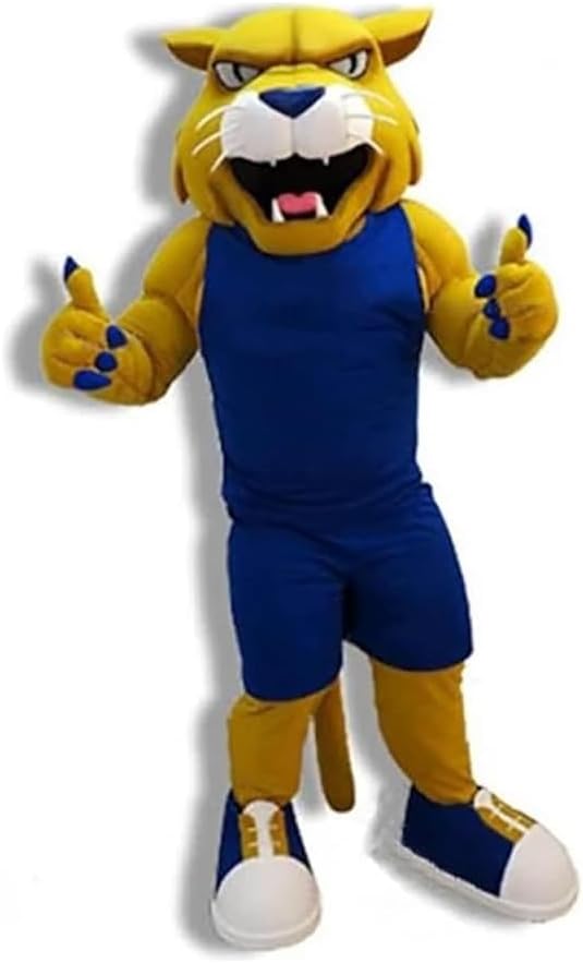 University Power Wildcat Mascot Costume for Adults Men & Women with Built-in Fan Inside the Head