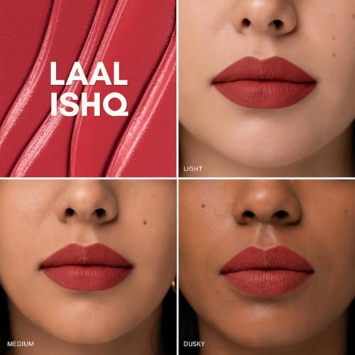 Image of Liquid Matte Lipstick - Laal Ishq, Muted Red | Food-Proof, Transfer-Proof, Lightweight | Lasts Up to 8 Hours | 5 ml