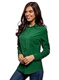 camisa verde mujer amazon Elegante blusa femenina con cuello de solapa