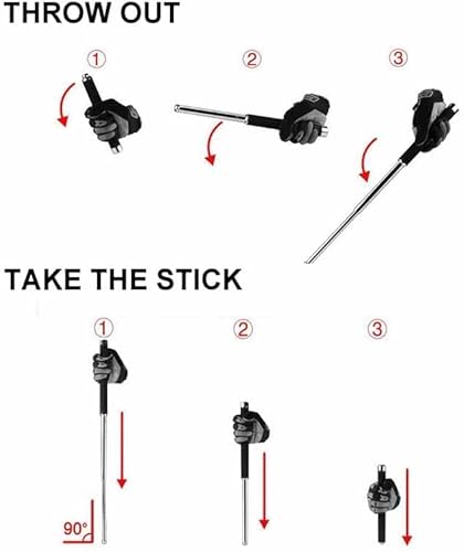 Hlily Ferramenta expansível multifuncional para bastões de trekking de alpinismo de viagens ao ar li