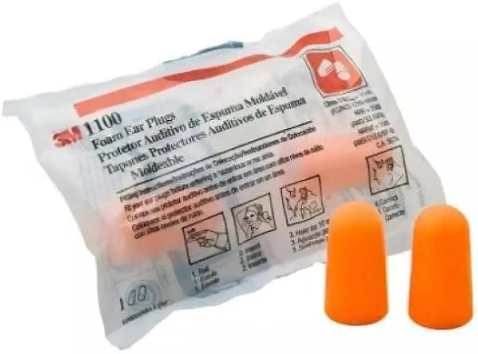 Kit com 50 Pares Protetor Auricular Espuma Ouvidos Abafador 1100 3M