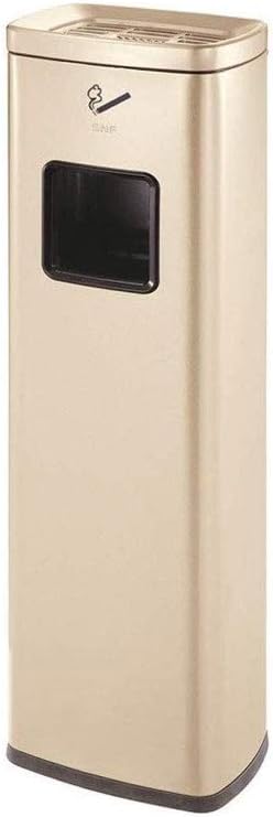 Waste Bins,Rrubbish Bin Outdoor Trash Can Outdoor Waste Bins Outdoor/Indoor Trash Canokiroom Stainless Steel Ash Column Commercial Trash Cans Heavy Trash Can