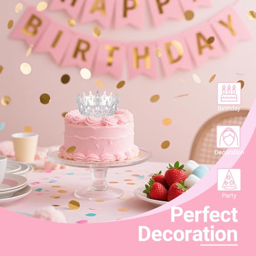 Crown for Women, Queen Crown Tiara for Princess Party (Silver)