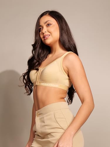 Image of BODYSIZE Front Open Sports Padded Bra for Women - Cotton| Full Coverage, Maximum Support | Non-Wired, Seamless Bra