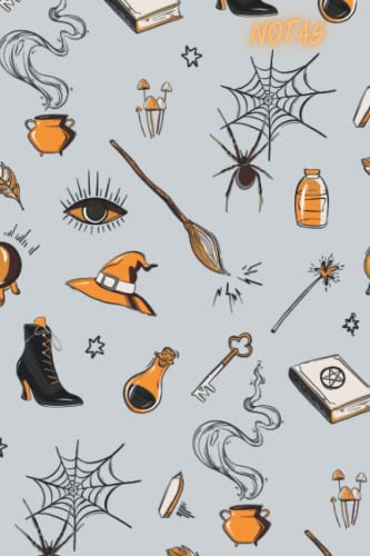 Cuaderno de notas 108 páginas (rayas, libreta de notas, cuaderno de ideas): Brujas Halloween