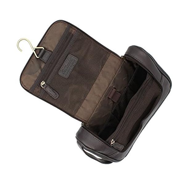 Beauty Case / Borsa per la Rasatura in Pelle da Appendere Ashwood 89145 Marrone