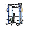 Major Fitness Smith△ Machine Weight Stack Set with Cable Crossover System, Multi-Function Squat Rack Power Cage, Heavy-Duty Fitness Equipment for Strength Training and Full-Body Workouts