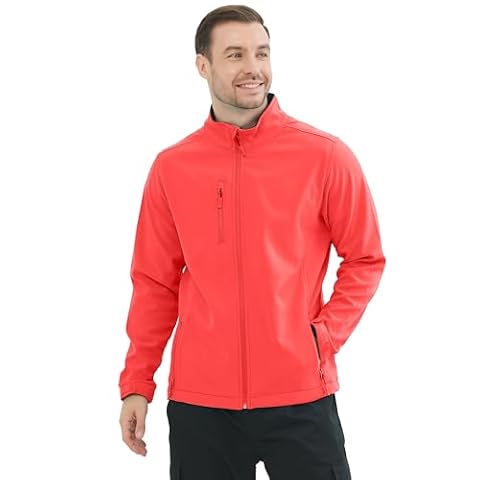 MISEMIYA - Miękka zimowa kurtka robocza Softshell dla profesjonalnych mężczyzn. Nr ref: 6432, Czerwony, 3XL