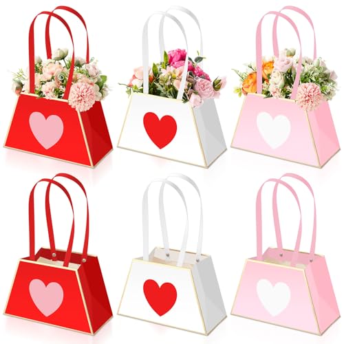 Boîte de fleurs en cœur pour emballage cadeau de Saint-Valentin et bouquet de roses