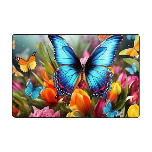 Tapis de sol antidérapant salon lavable grand tapis chambre 91x61
