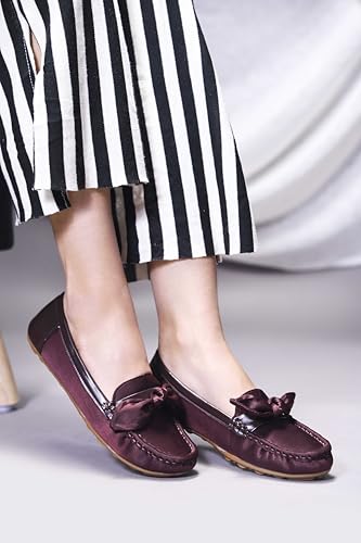 Image of JM LOOKS Women's Loafers with Bow Detail | Stylish Slip-On Flats for Daily Comfort and Stylish