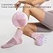 CS CELERSPORT 5 Pairs Women's Ankle Socks Running Athletic Sport Socks with Cushion, Morandi, Small