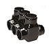 Morris 97699 Morris Products 97699 Multi-Cable Insulated Connector, Black, Dual Entry Connector Type, 9 Ports, 500-4 Wire Range, Black