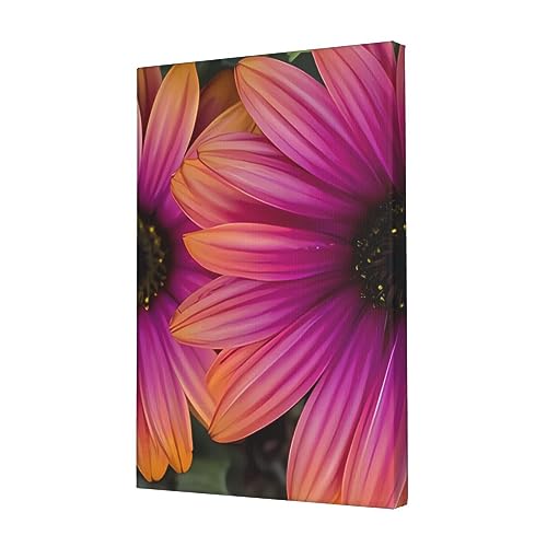 Poster marguerite rose pour rajeunir mur vide peinture toile sans cadre déco salon lumineuse