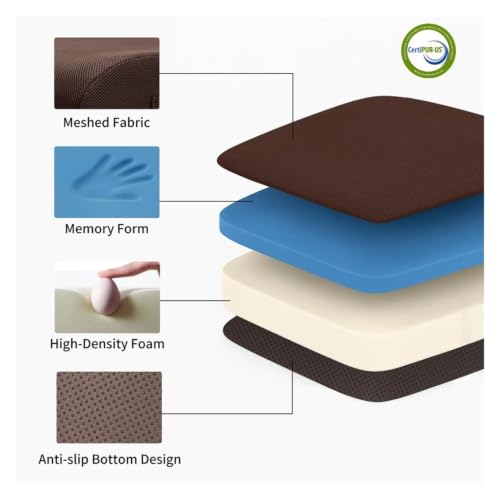 Coussin de siège auto premium en mousse de mémoire extra épais - 8