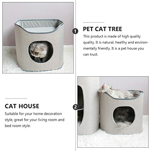 Balacoo Torre de Gato Árvore de Gato Suporte Casa Móveis Kitty Climber Casa Torre de Brincadeira de