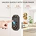 Keyless Entry Smart Door Lock with Code Electronic Fingerprint Keypad Deadbolt Lock for Front Door, Built-in WiFi, App Remote Control, Alexa & Google Voice Control, IP54