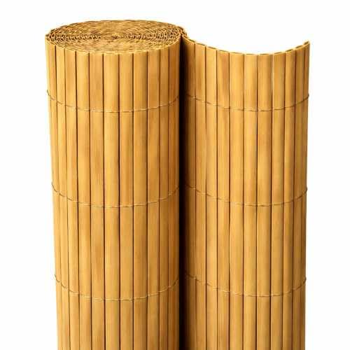 Abaseen Natural Bamboo Screen Garden Fence Covering, Outdoor Privacy Slat Bamboo Screening (1.2m x 3m)