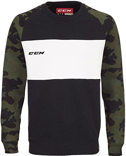 Pull en polaire camouflage noir CCM pour homme chaud et confortable