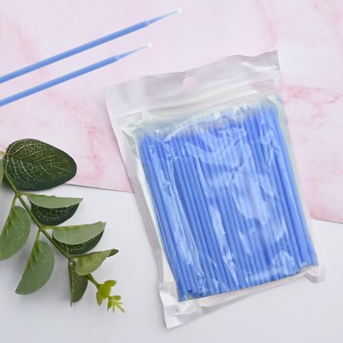 Saihisday 2.5mm 정밀 마이크로 브러시 - 자동차 디테일 및 공예용 일회용 어플리케이터 100개 (비화학 도구) — 사진 5