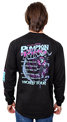 Disney Nightmare Before Christmas Jack Skellington Nightmare King World Tour T-Shirt2