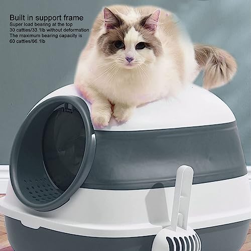 iPetlore Caixa de areia para gatos com tampa e UV, caixa de areia portátil para gatinhos com colher,