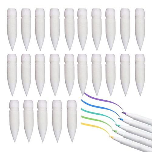 Puntas de marcador acrílico – 30 puntas de repuesto de nailon, puntas de pincel recargables duraderas para dibujar y , suministros de arte para ilustradores, estudiantes, artistas, manualidades