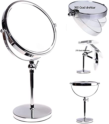 Miroir de maquillage chromé KXD3101 structure double face de qualité supérieure