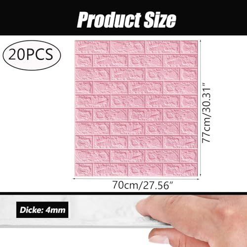 Rénover un mur abîmé avec le panneau mural 3D brique rose - 4
