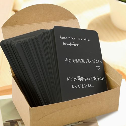 VANRA 300PCS Blank Index Cards 3x5 inches Note Cards Thick 110lb Cardstock Flash Cards, Unruled Study Cards for School Learning, Office (Black, 300/Pack) by VANRA - Image 5