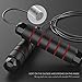Jump Rope, Tangle-Free Rapid Speed Jumping Rope Cable with Ball Bearings for Women, Men, and Kids, Adjustable Steel Jump Rope Workout with Foam Handles for Fitness,1 Pck,Red