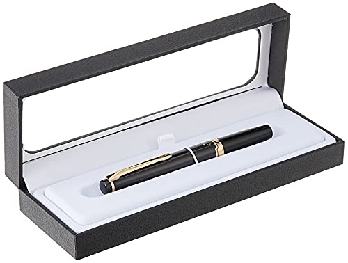 Pilot E95S Fountain Pen, Black Barrel With Gold Accents, Medium Nib, Blue Ink (60838) #TOP3