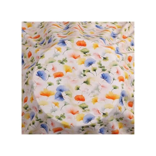 Tissu de rayonne imprimé d'été au mètre, tissu floral doux, lisse et confortable de couture