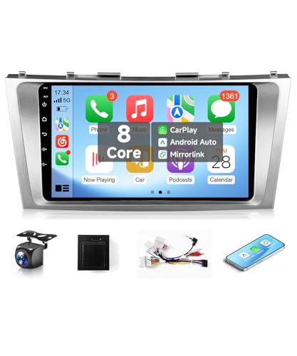 VQU Car Radio for Toyota Camry 2006 to 2011-9" Android 13 Touch Screen Radio for JBL & Factory Large Screen - BT 5.1 Carplay Android Auto Car Stereo w/GPS SWC Backup Camera FM WiFi Voice Control - image 1