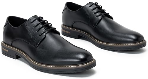 Image of Jousen Men's Dress Shoes Cap Toe Formal Oxfords for Men Business Lace Up Casual Comfortable Shoes