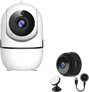 1080P WiFi Home IP Camera, Indoor Pan/Tilt 2.4Ghz Wireless Security Camera,Nanny cam with Auto Tracking, Cloud Service, Two Way Audio for Baby/Elder/Pet | Free Magnetic Spy Camera