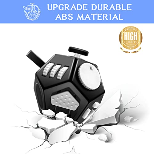 Wtycd Mini Fidget Cube Toys, Cool Black Fidget Dodecagon Toy 12 Sided Fidget Cube Relieves Stress Game For Kids And Adults, Anxiety Anti And Kill Time For Add, Adhd, Ocd, Autism (Black) #TOP2