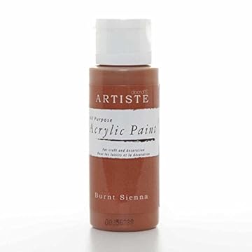 Artiste Acrylic Paint 59ml 2Oz Burnt Sienna, Quick-Drying Professional Art, Craft and Hobby Artists Paint, Vibrant Colour, Water-Based Paints Cover All Surfaces with Ease, Ideal for Travel Artists
