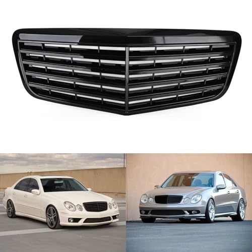 Calandre W211 noir brillant pour Benz E350 E500 2007-2009 style AMG