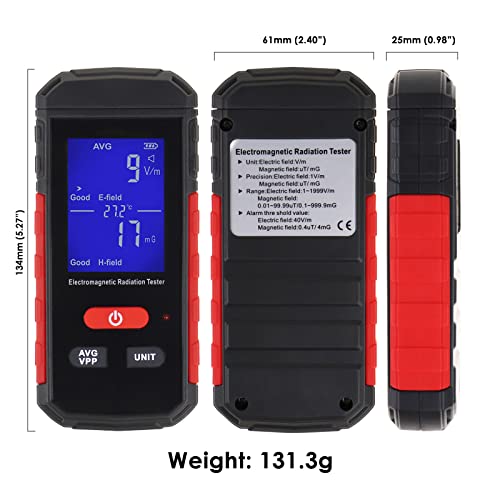 Detector EMF Electromagnético con alarma sonora y luz miniatura 6