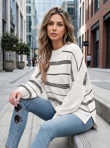 Image of Womens Oversized Sweaters Fall 2026 Fashion Clothes Colorblock Knit Tops